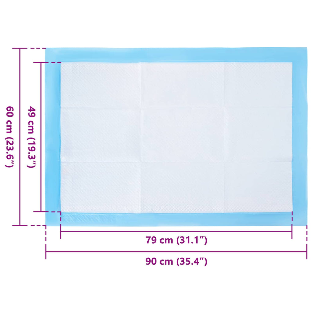 vidaXL Podkład treningowy dla zwierząt z włókniny 50 pcs 90 x 60 cm