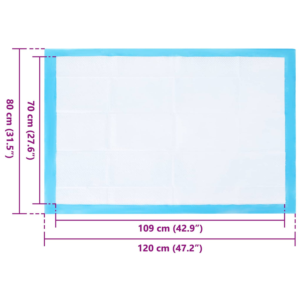 vidaXL Podkład treningowy dla zwierząt z włókniny 200 pcs 120 x 80 cm