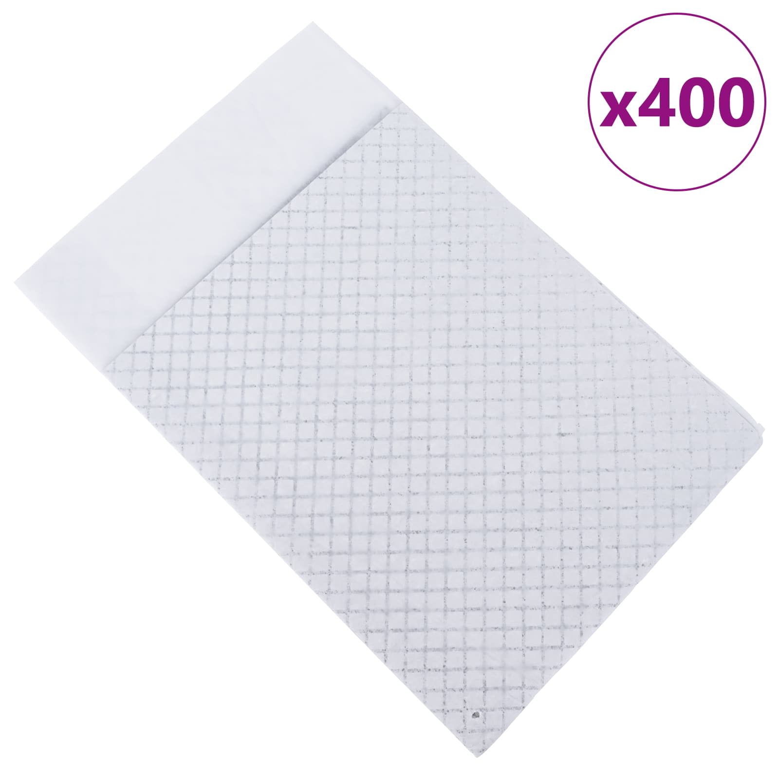 vidaXL Podkład treningowy dla zwierząt z włókniny 400 pcs 90 x 60 cm