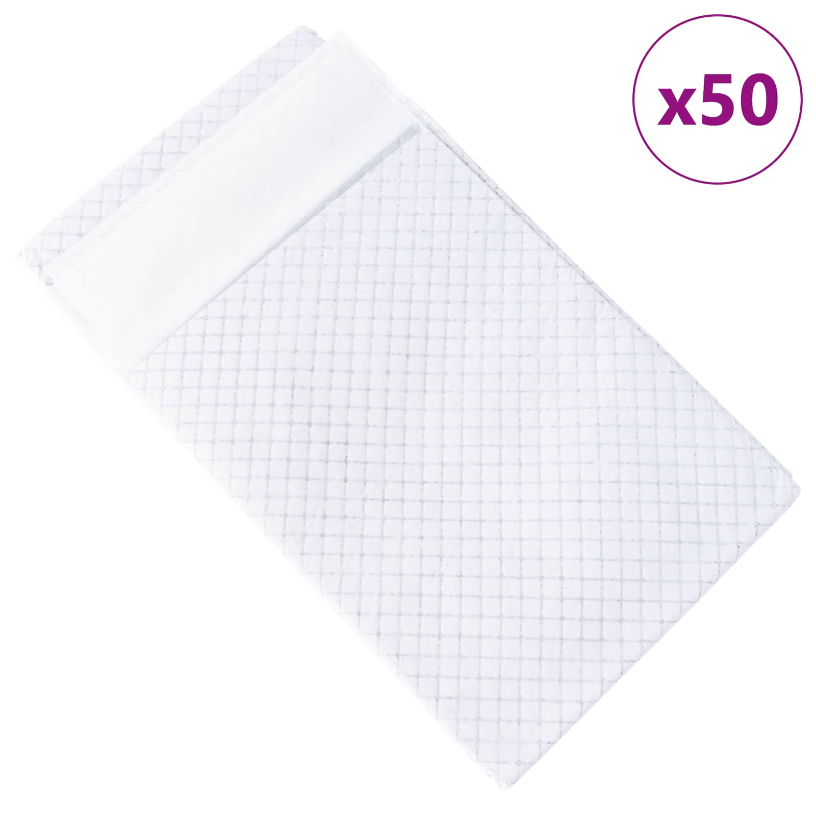 vidaXL Podkład treningowy dla zwierząt z włókniny 50 pcs 120 x 80 cm