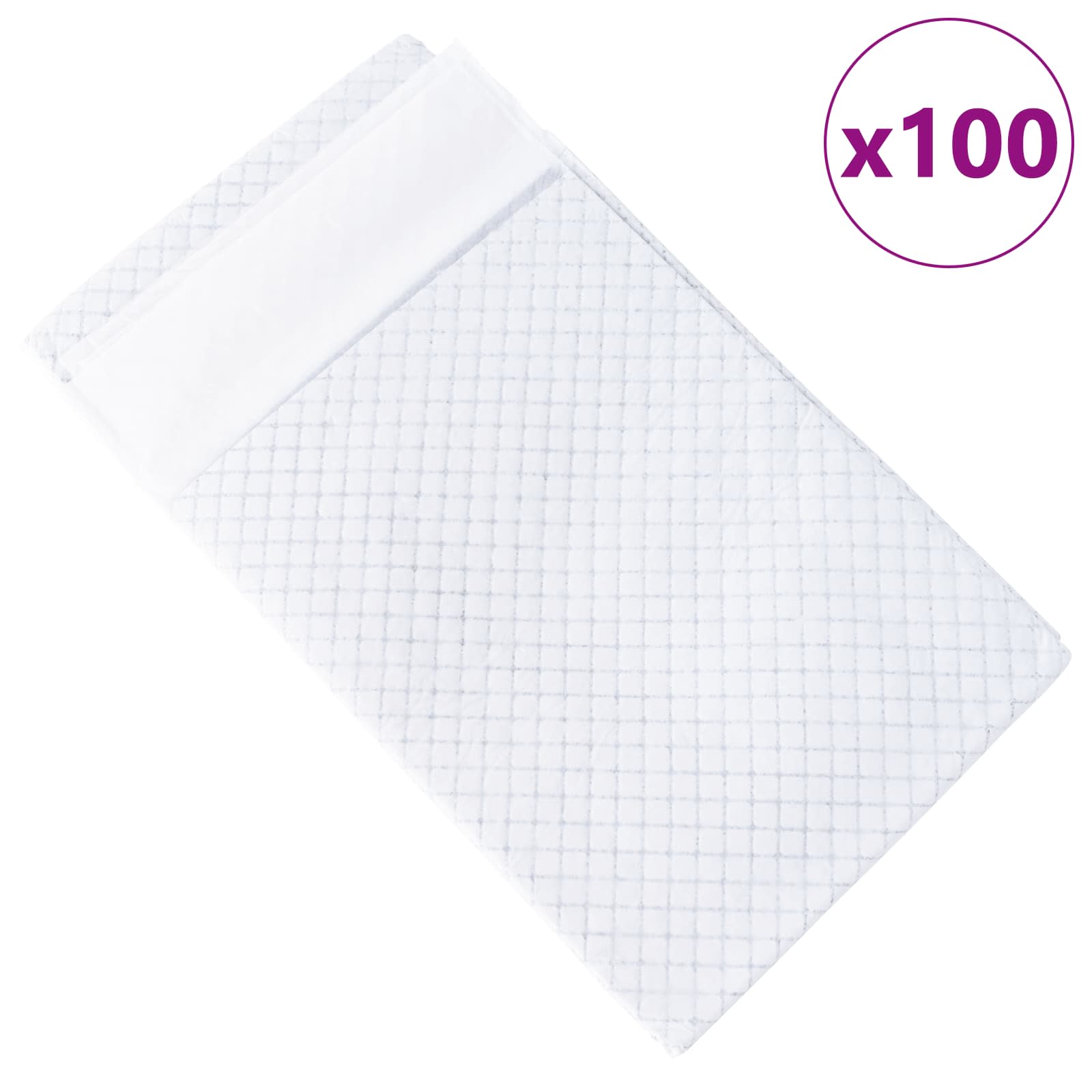vidaXL Podkład treningowy dla zwierząt z włókniny 100 pcs 120 x 80 cm