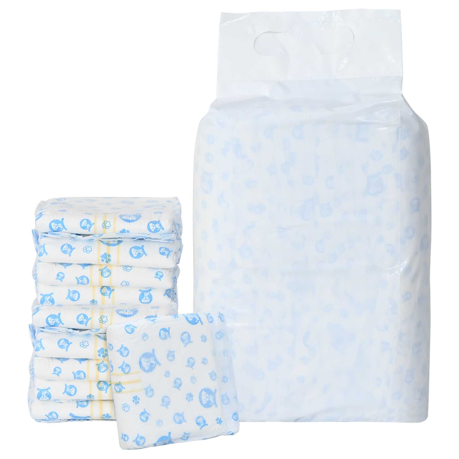 vidaXL Jednorazowy Pampers dla Psów Samców 30 pcs Biały XS