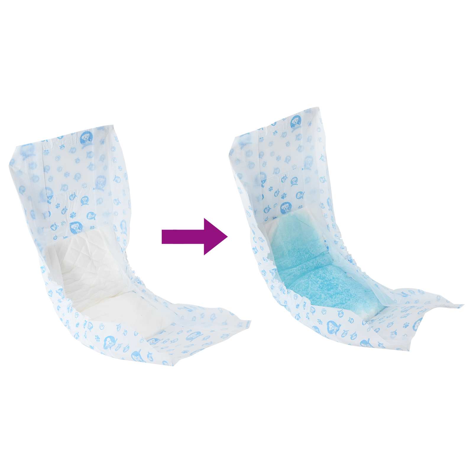 vidaXL Jednorazowy Pampers dla Psów Samców 30 pcs Biały XS
