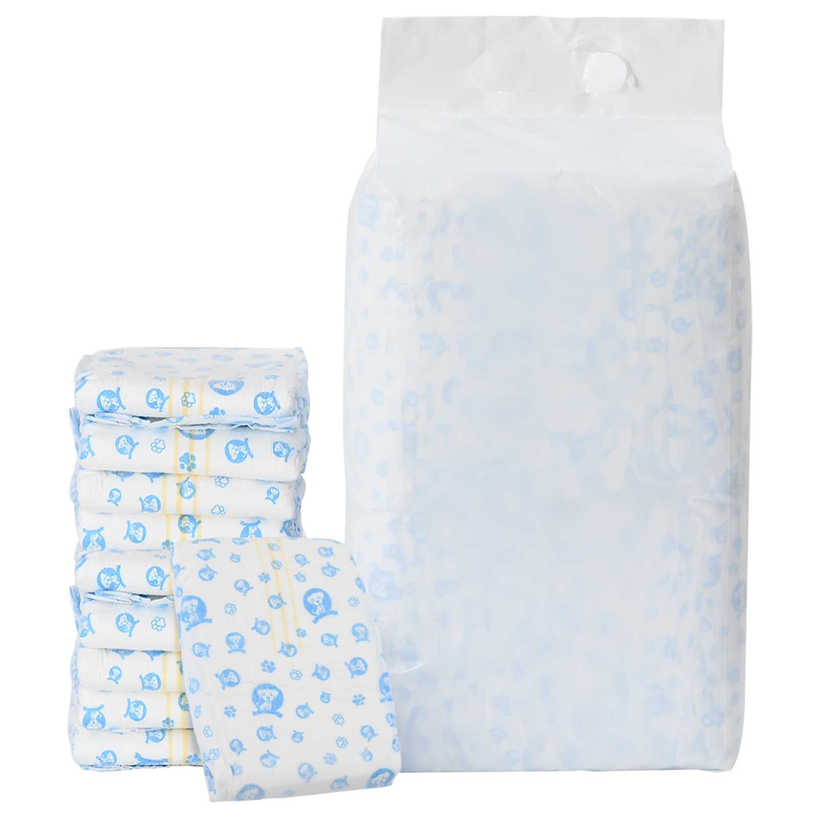 vidaXL Jednorazowy Pampers dla Psów Samców 30 pcs Biały S