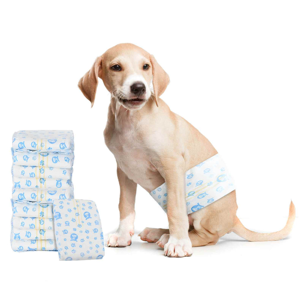 vidaXL Jednorazowy Pampers dla Psów Samców 30 pcs Biały S