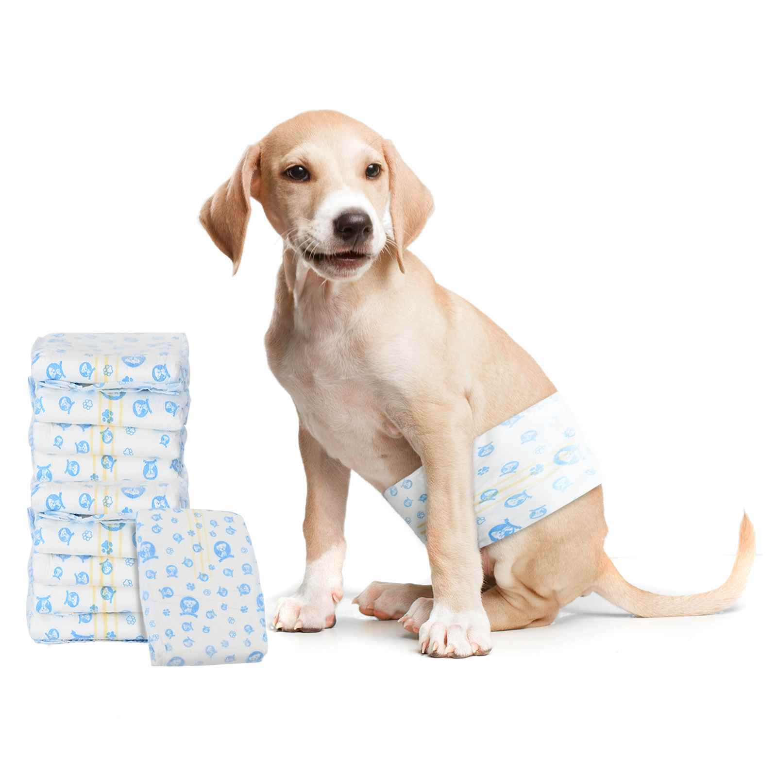 vidaXL Jednorazowy Pampers dla Psów Samców 30 pcs Biały M