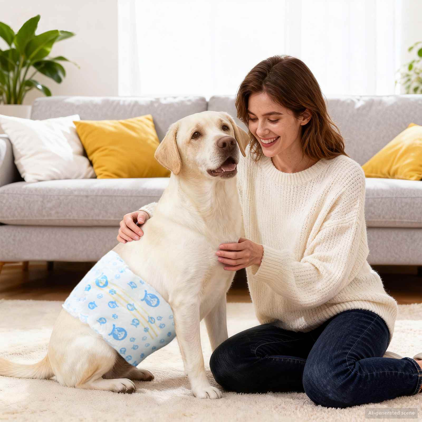 vidaXL Jednorazowy Pampers dla Psów Samców 30 pcs Biały L