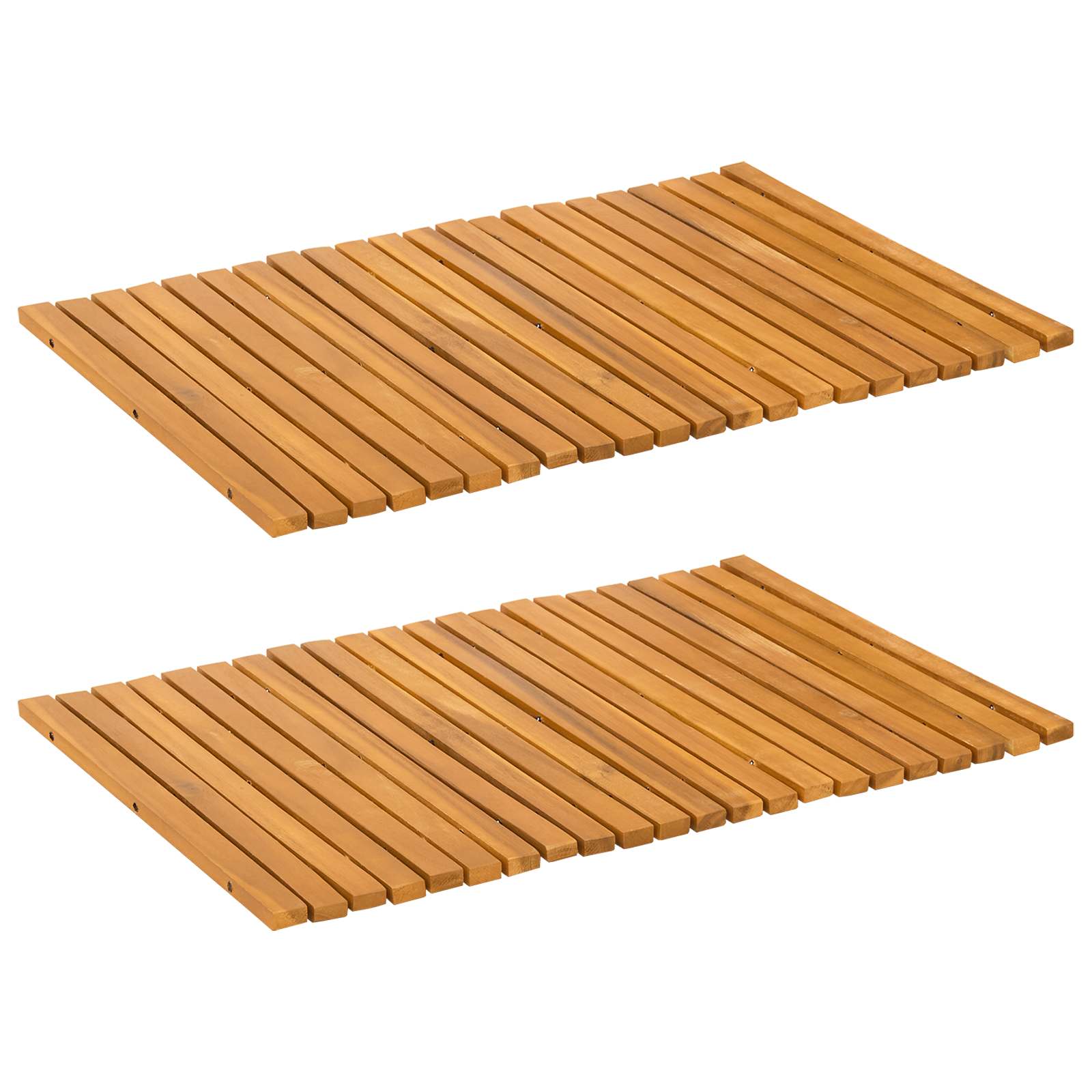 vidaXL Mata do kąpieli brązowy 60 x 40 cm Lite Drewno Akacji