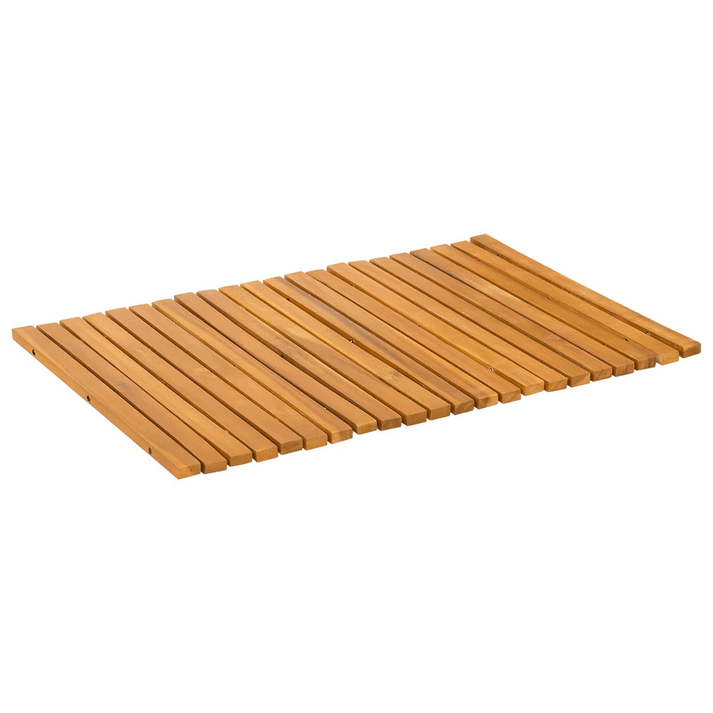 vidaXL Mata do kąpieli brązowy 60 x 40 cm Lite Drewno Akacji