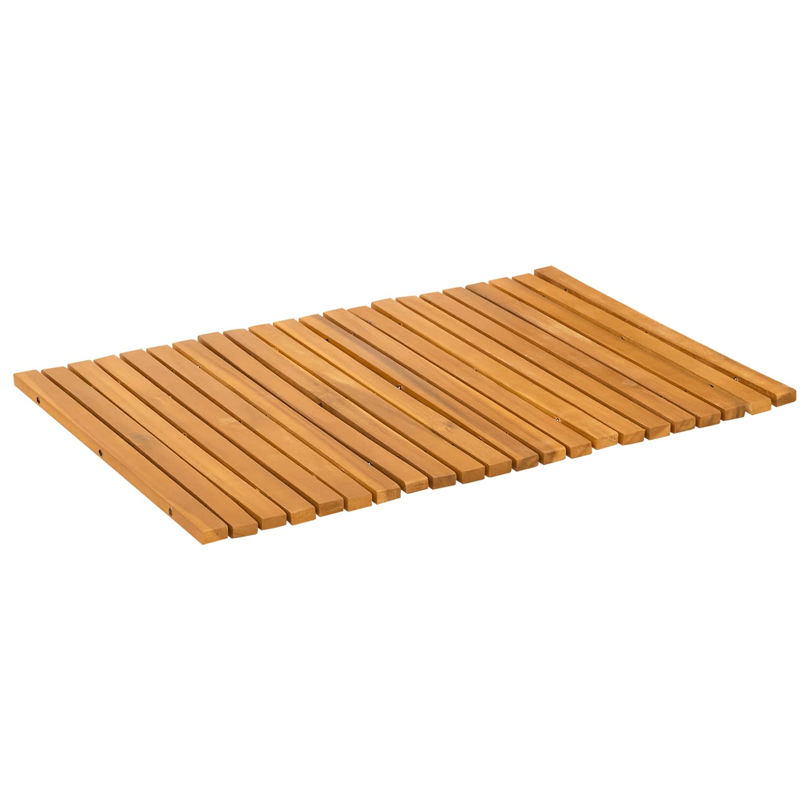 vidaXL Mata do kąpieli brązowy 60 x 40 cm Lite Drewno Akacji