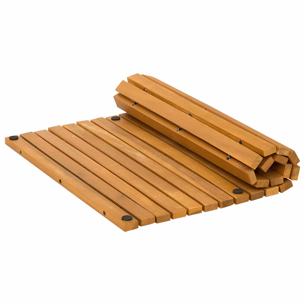 vidaXL Mata do kąpieli brązowy 60 x 40 cm Lite Drewno Akacji