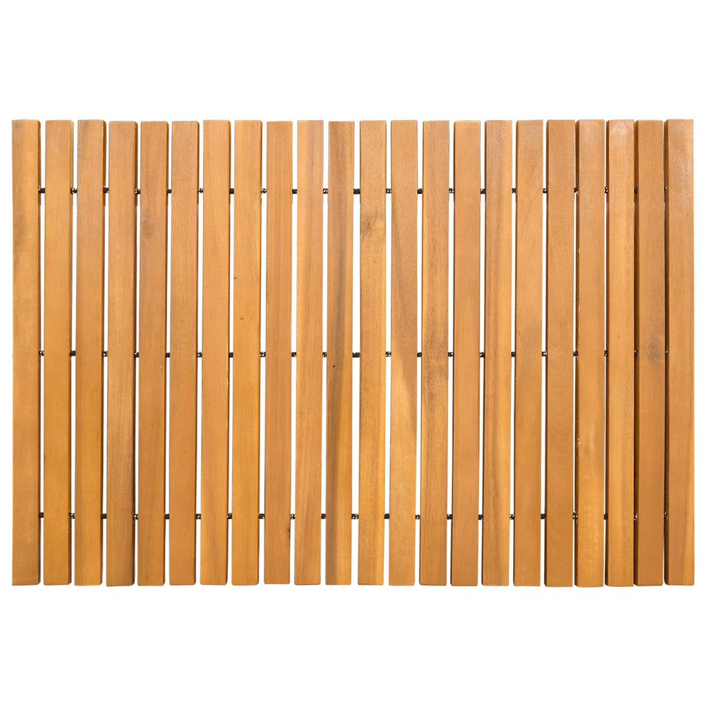 vidaXL Mata do kąpieli brązowy 60 x 40 cm Lite Drewno Akacji