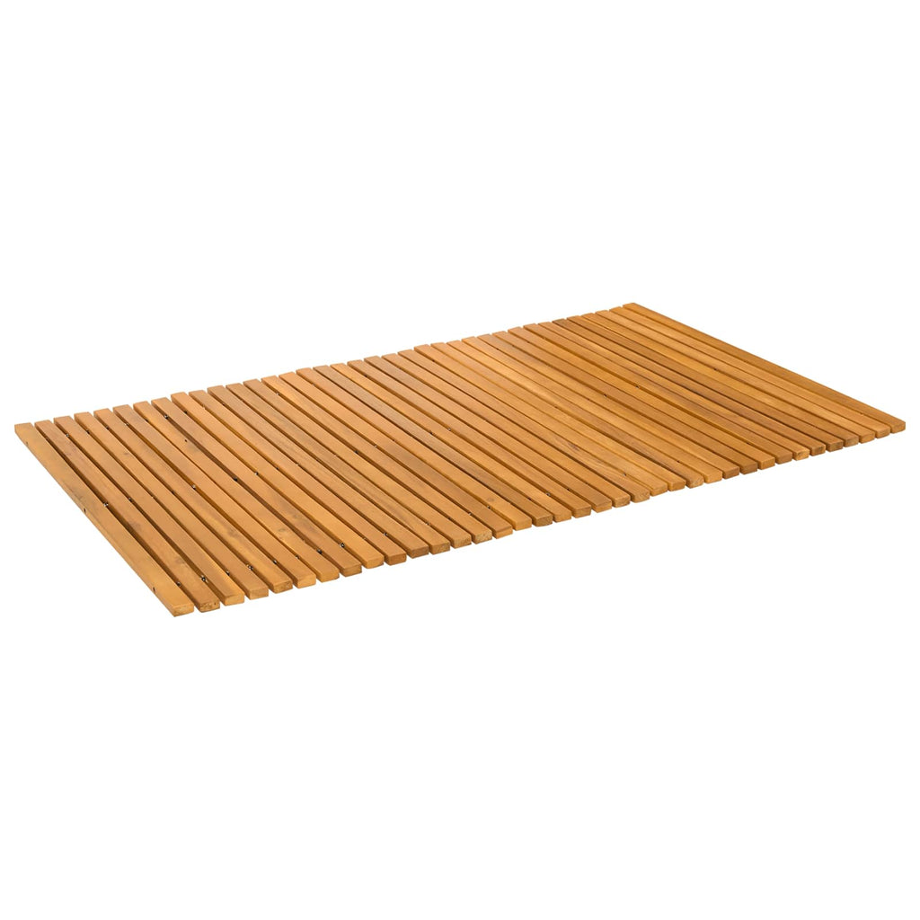 vidaXL Mata do kąpieli brązowy 100 x 60 cm Lite Drewno Akacji