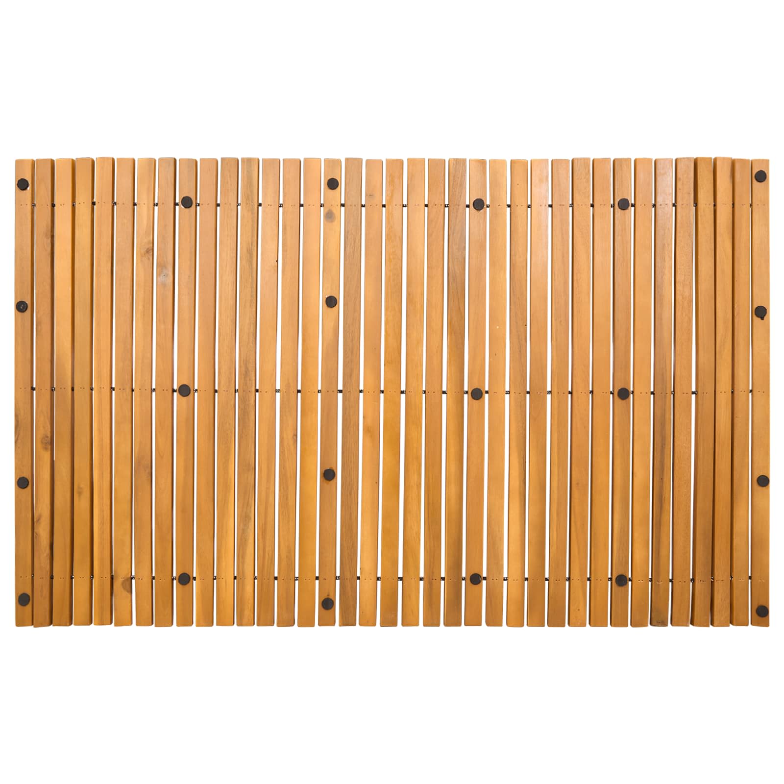 vidaXL Mata do kąpieli brązowy 100 x 60 cm Lite Drewno Akacji