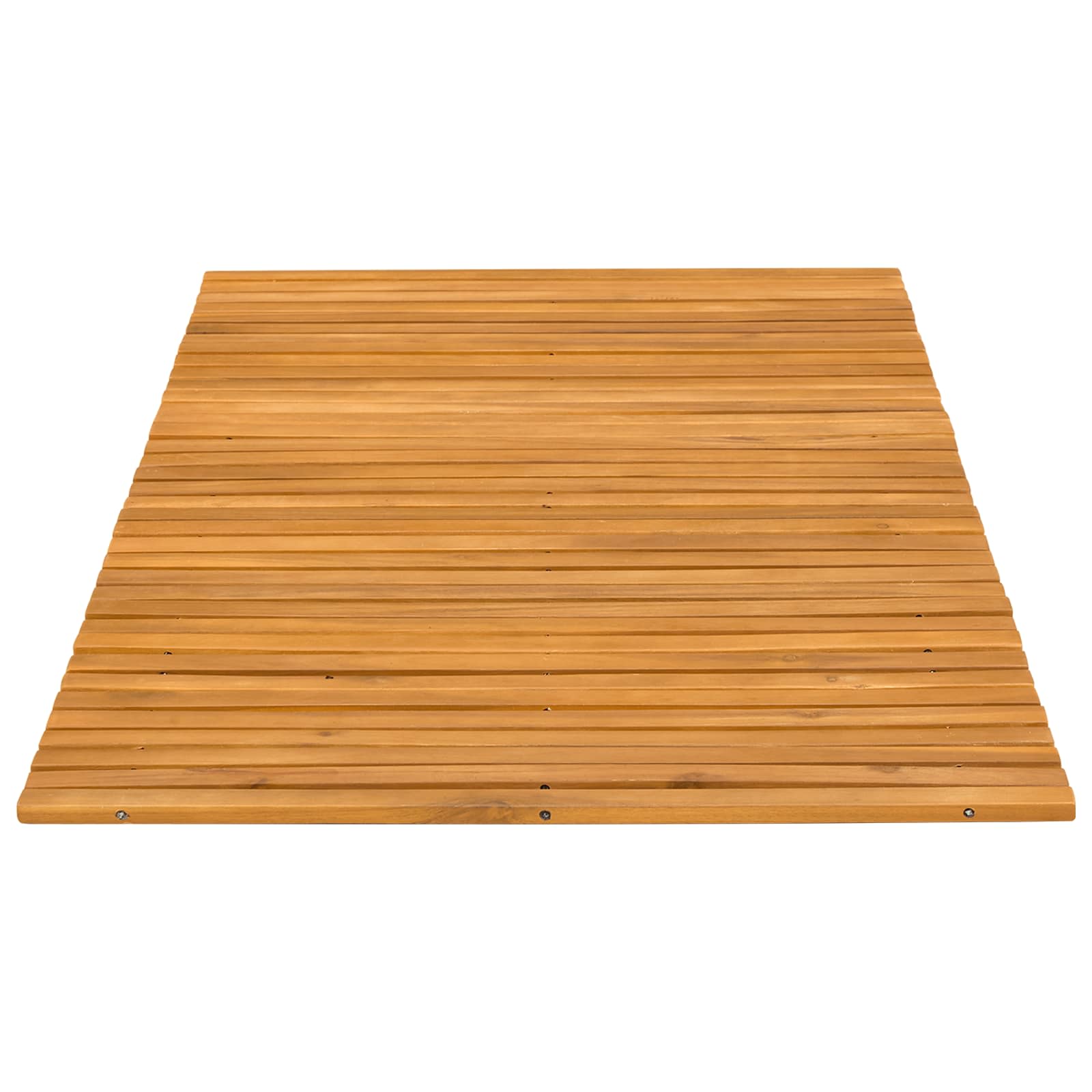 vidaXL Mata do kąpieli brązowy 100 x 60 cm Lite Drewno Akacji
