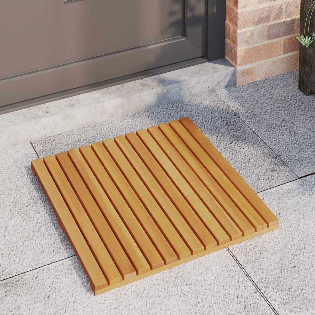 vidaXL Mata do kąpieli Gładki brązowy 50 x 50 cm Lite Drewno Akacji