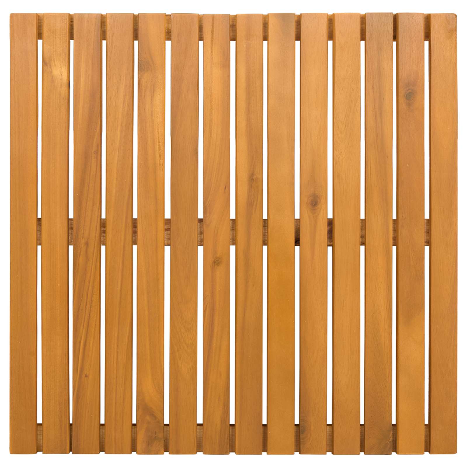 vidaXL Mata do kąpieli Gładki brązowy 50 x 50 cm Lite Drewno Akacji