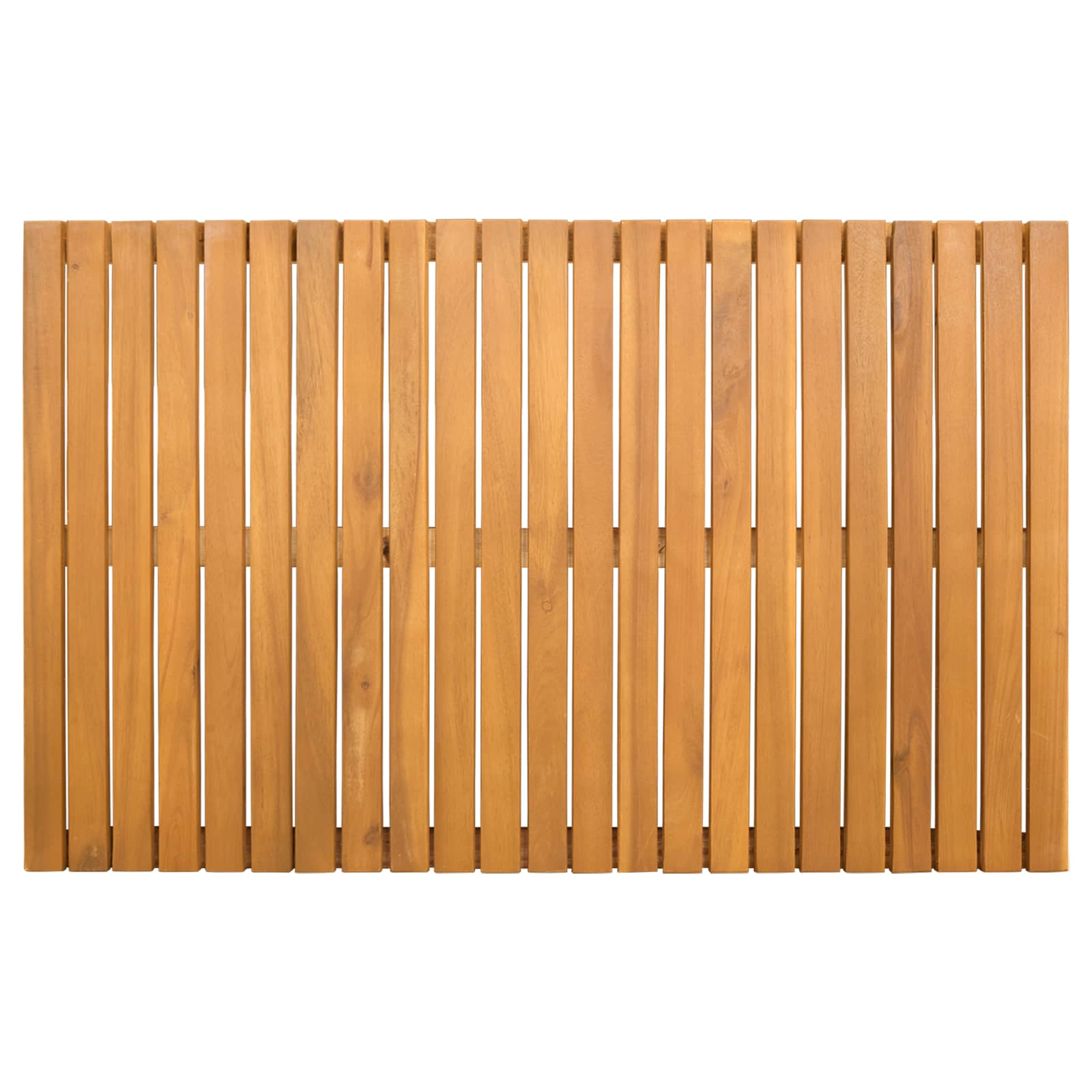 vidaXL Mata do kąpieli Gładki brązowy 80 x 50 cm Lite Drewno Akacji