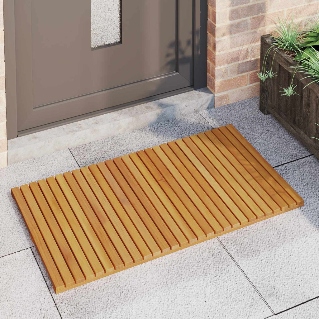 vidaXL Mata do kąpieli Gładki brązowy 100 x 55 cm Lite Drewno Akacji