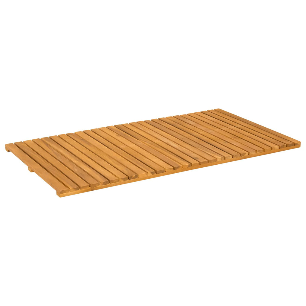 vidaXL Mata do kąpieli Gładki brązowy 100 x 55 cm Lite Drewno Akacji
