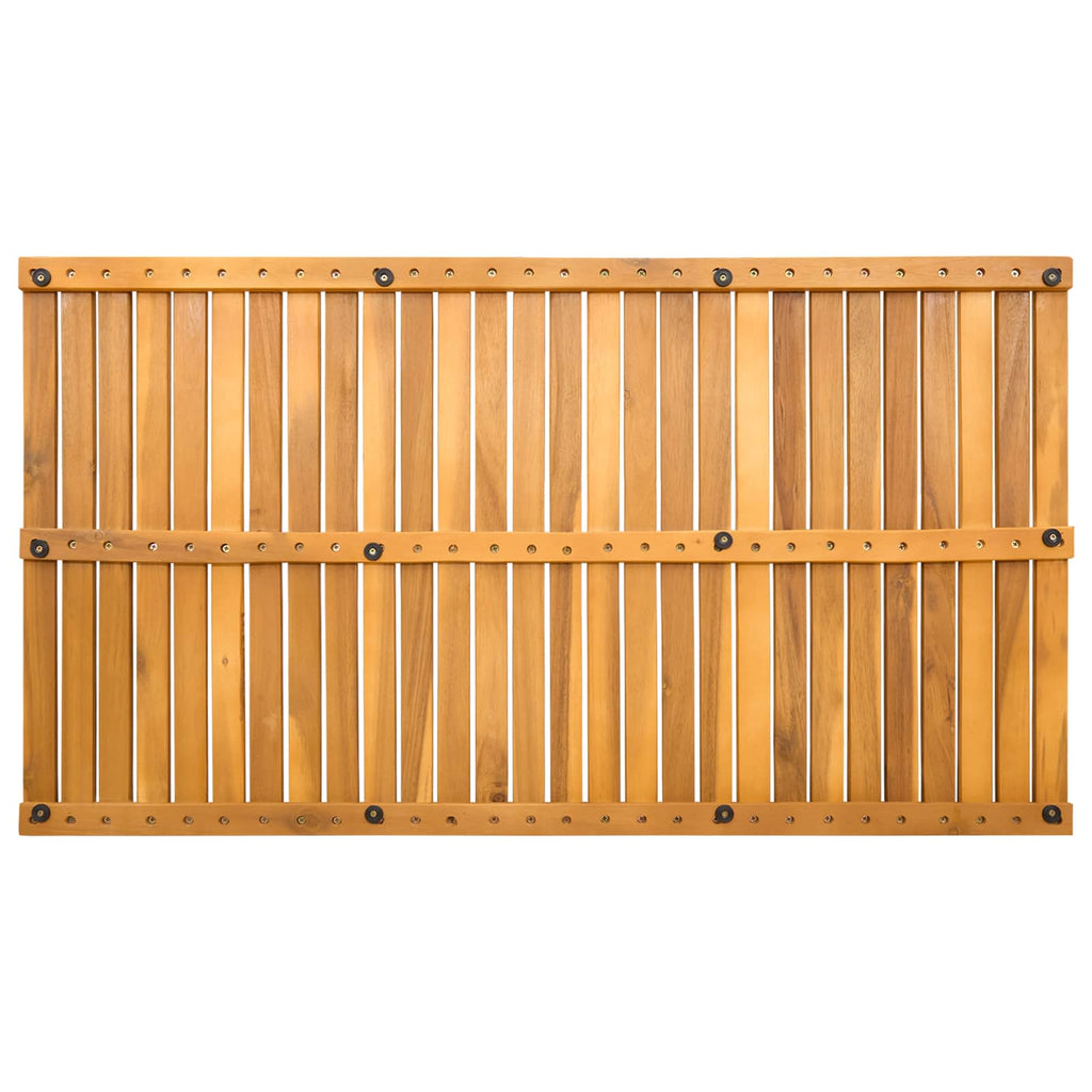 vidaXL Mata do kąpieli Gładki brązowy 100 x 55 cm Lite Drewno Akacji