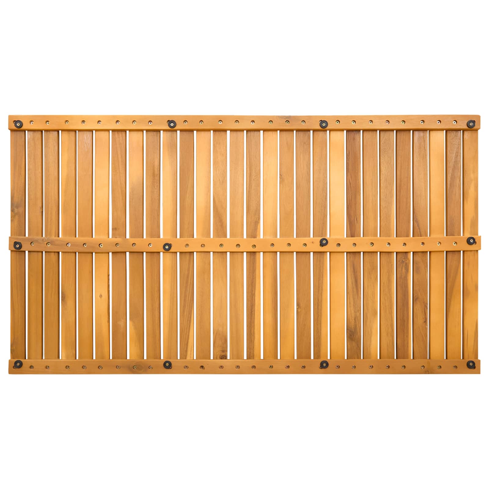 vidaXL Mata do kąpieli Gładki brązowy 100 x 55 cm Lite Drewno Akacji