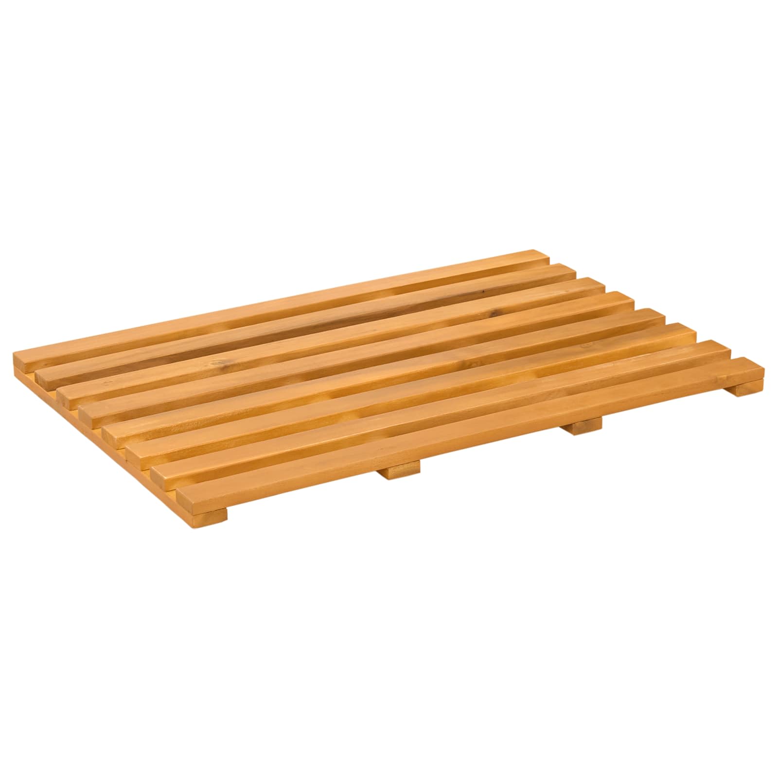 vidaXL Mata do kąpieli brązowy 56 x 37 x 2,5 cm Lite Drewno Akacji