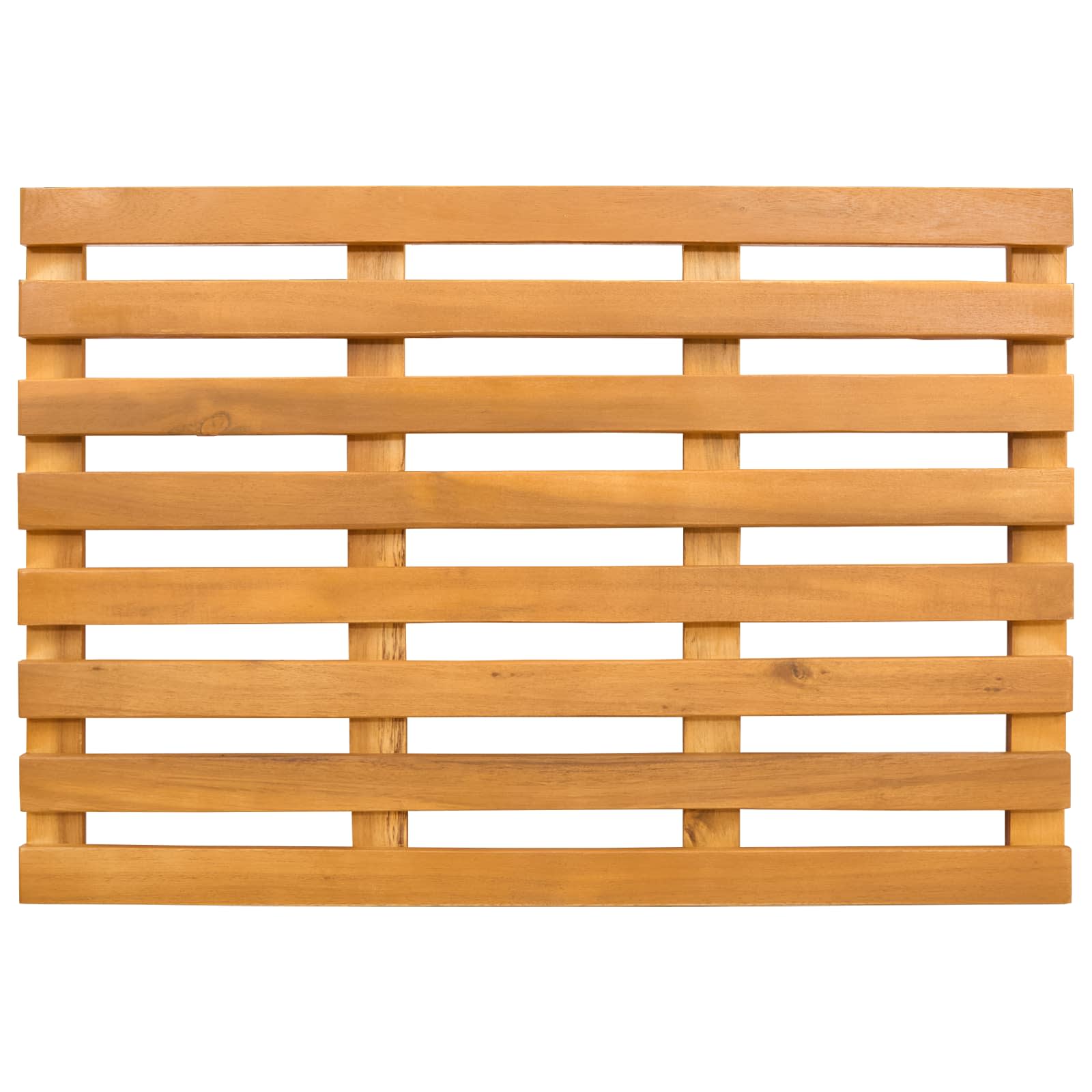vidaXL Mata do kąpieli brązowy 56 x 37 x 2,5 cm Lite Drewno Akacji