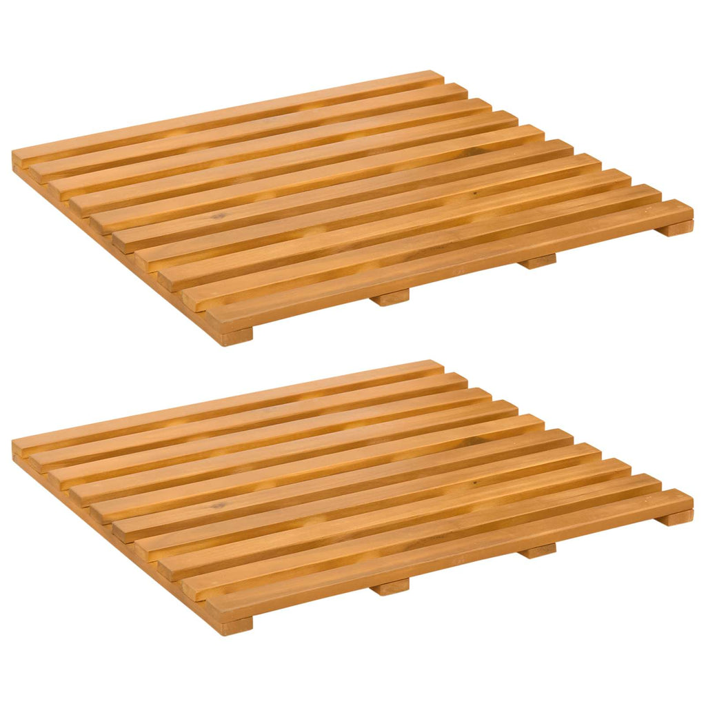 vidaXL Mata do kąpieli brązowy 50 x 48 x 2,5 cm Lite Drewno Akacji