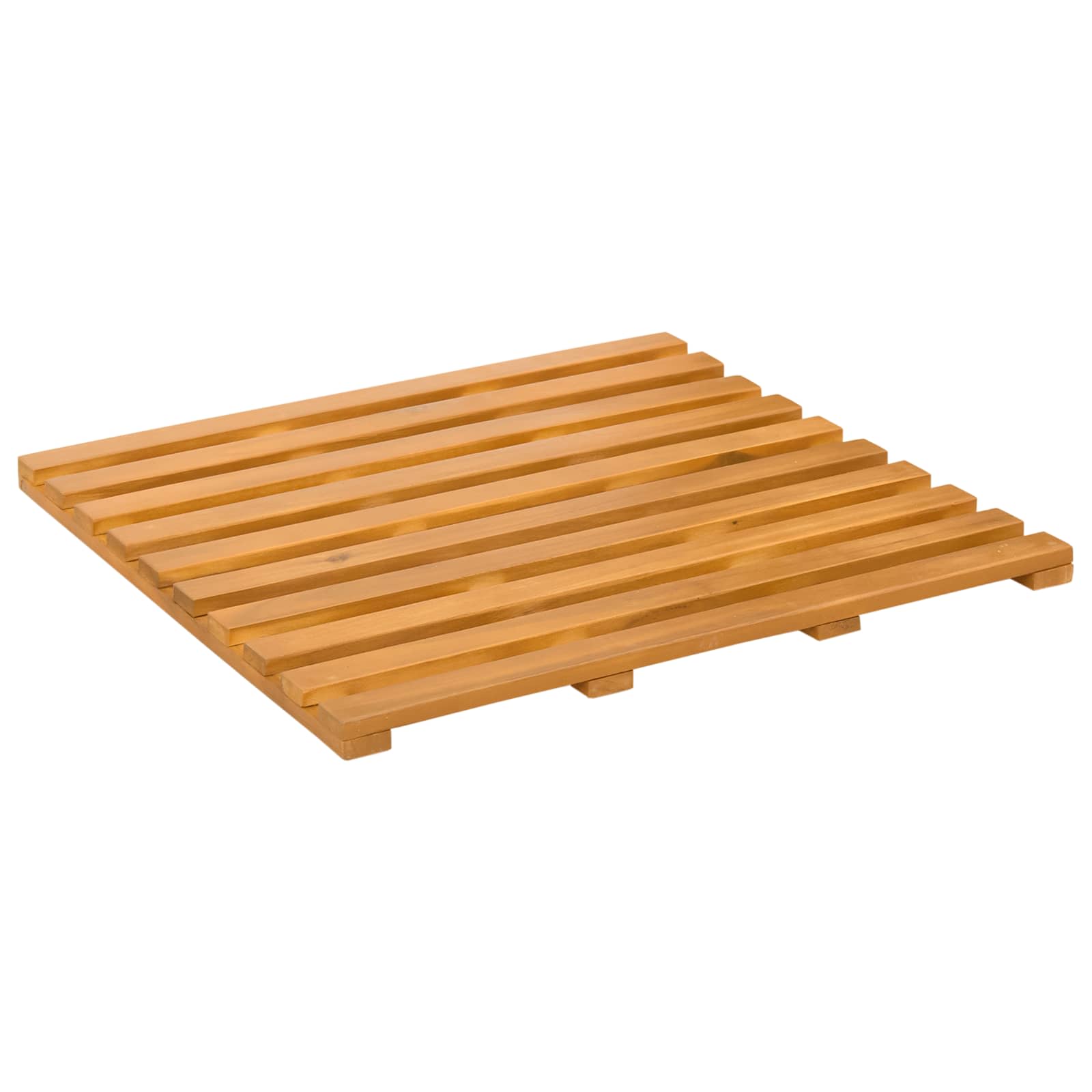 vidaXL Mata do kąpieli brązowy 50 x 48 x 2,5 cm Lite Drewno Akacji