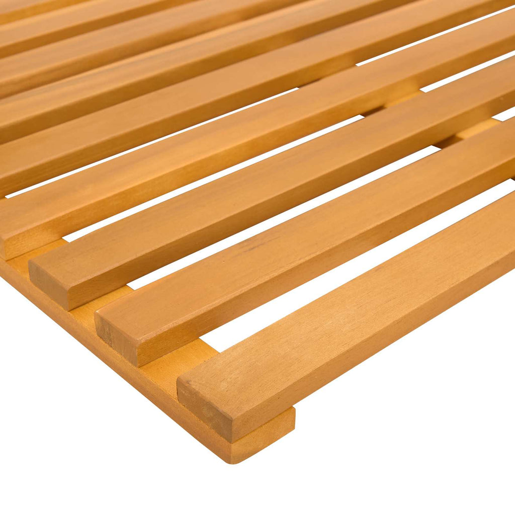 vidaXL Mata do kąpieli brązowy 100 x 53 x 2,5 cm Lite Drewno Akacji