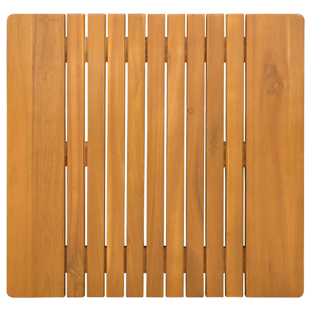 vidaXL Mata do kąpieli Gładki brązowy 52 x 50 cm Lite Drewno Akacji