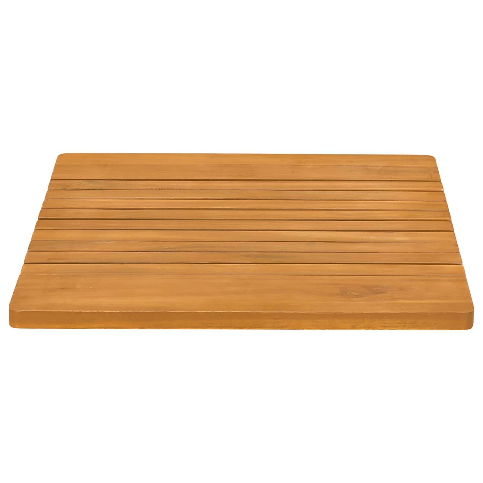 vidaXL Mata do kąpieli Gładki brązowy 52 x 50 cm Lite Drewno Akacji