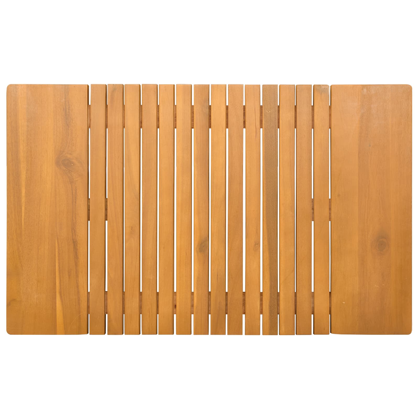vidaXL Mata do kąpieli Gładki brązowy 81 x 50 cm Lite Drewno Akacji