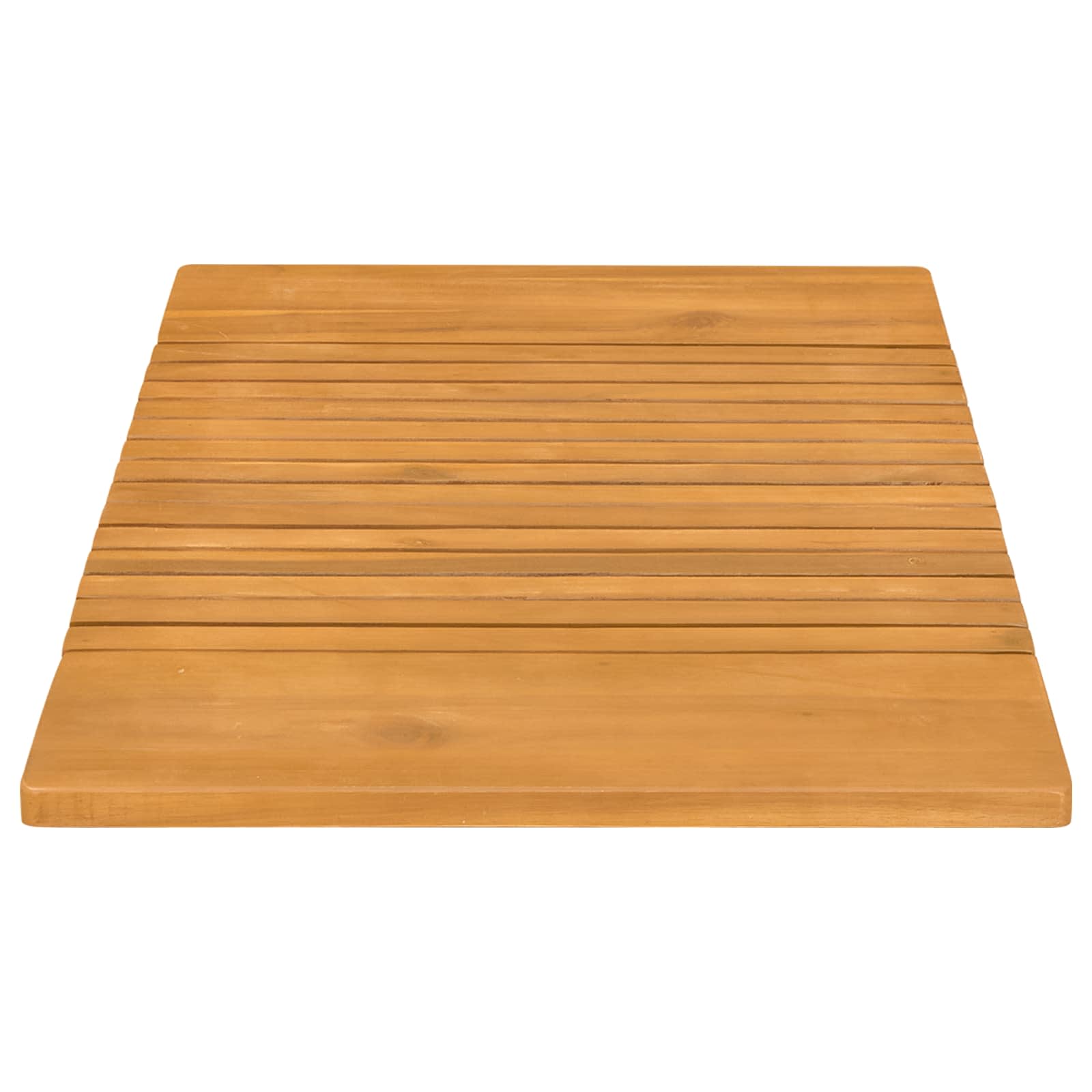 vidaXL Mata do kąpieli Gładki brązowy 81 x 50 cm Lite Drewno Akacji
