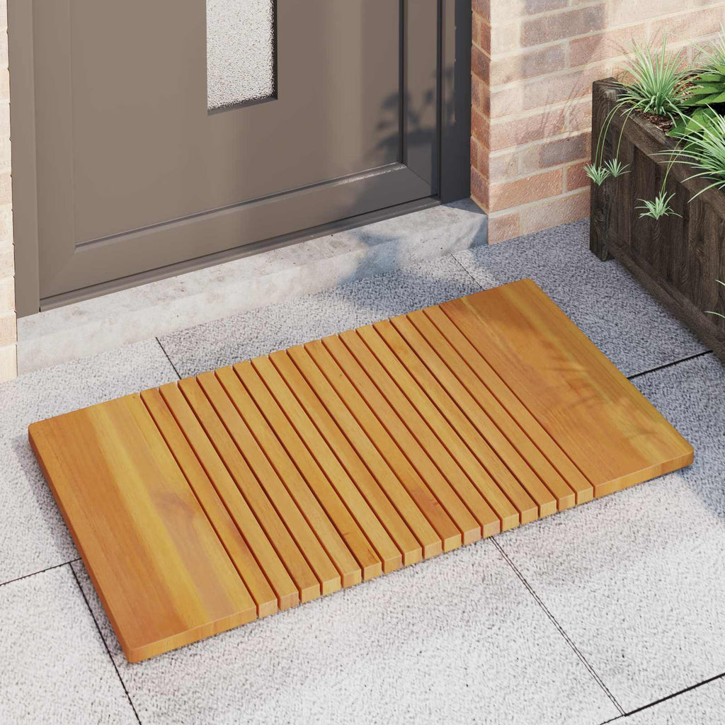vidaXL Mata do kąpieli Gładki brązowy 100 x 55 cm Lite Drewno Akacji