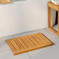 vidaXL Mata do kąpieli Gładki brązowy 60 x 40 cm Lite Drewno Akacji