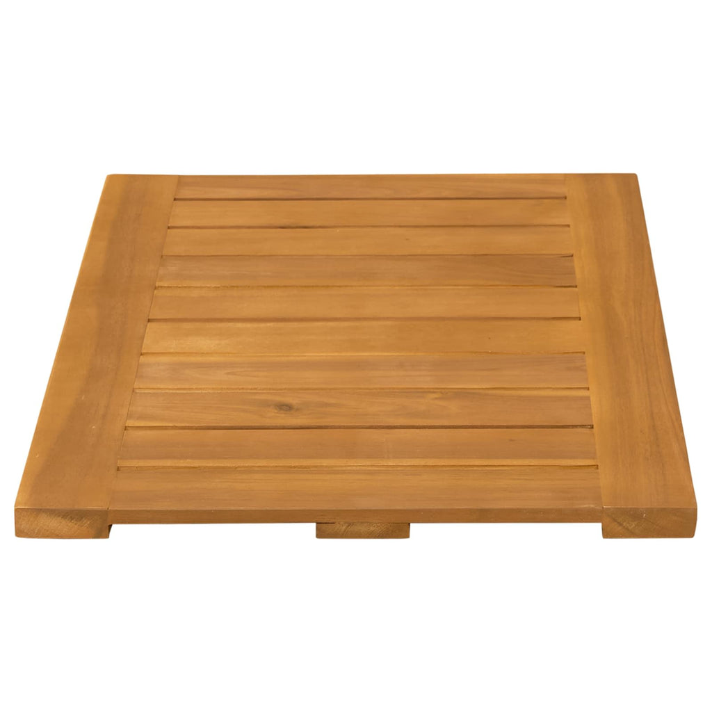 vidaXL Mata do kąpieli Gładki brązowy 60 x 40 cm Lite Drewno Akacji