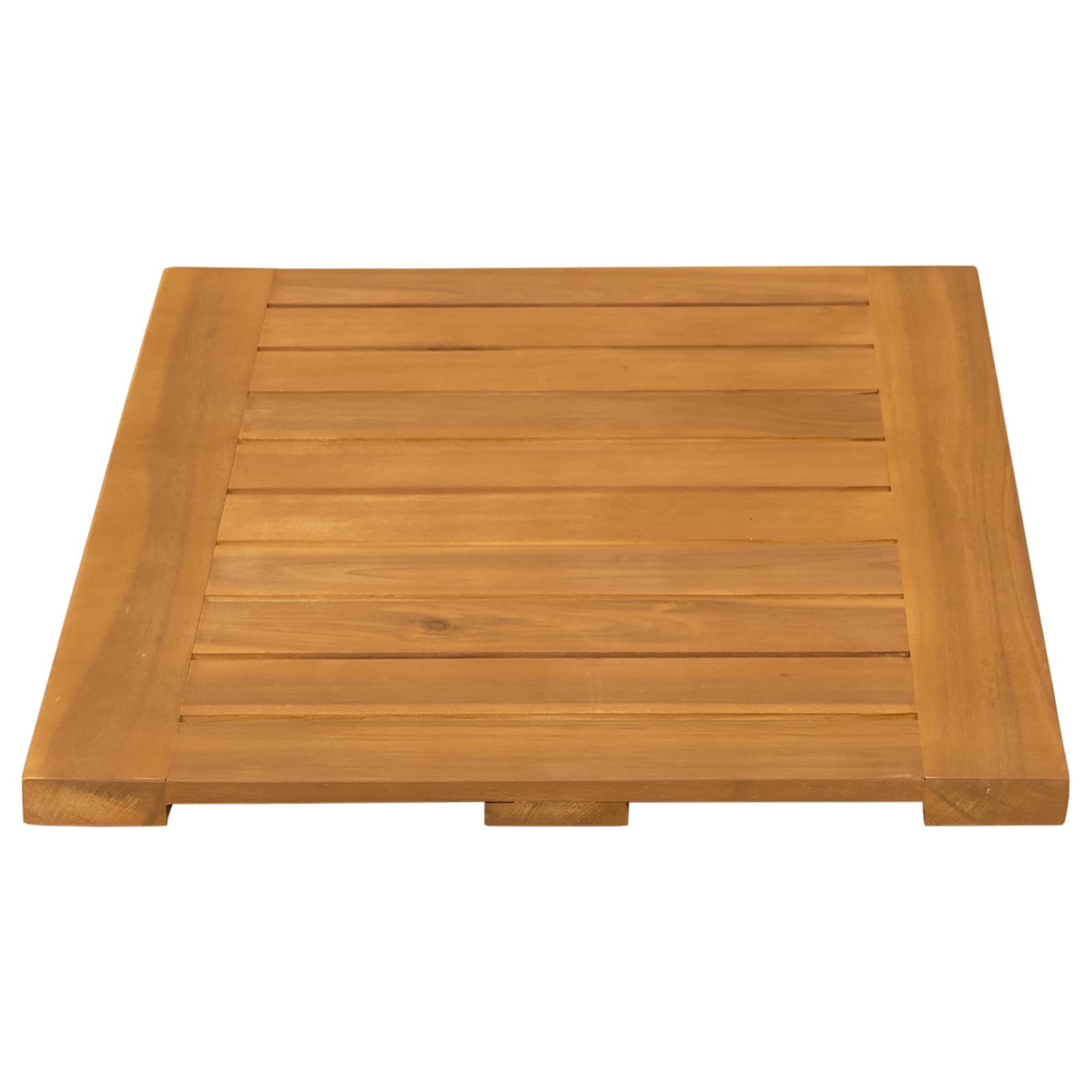 vidaXL Mata do kąpieli Gładki brązowy 60 x 40 cm Lite Drewno Akacji