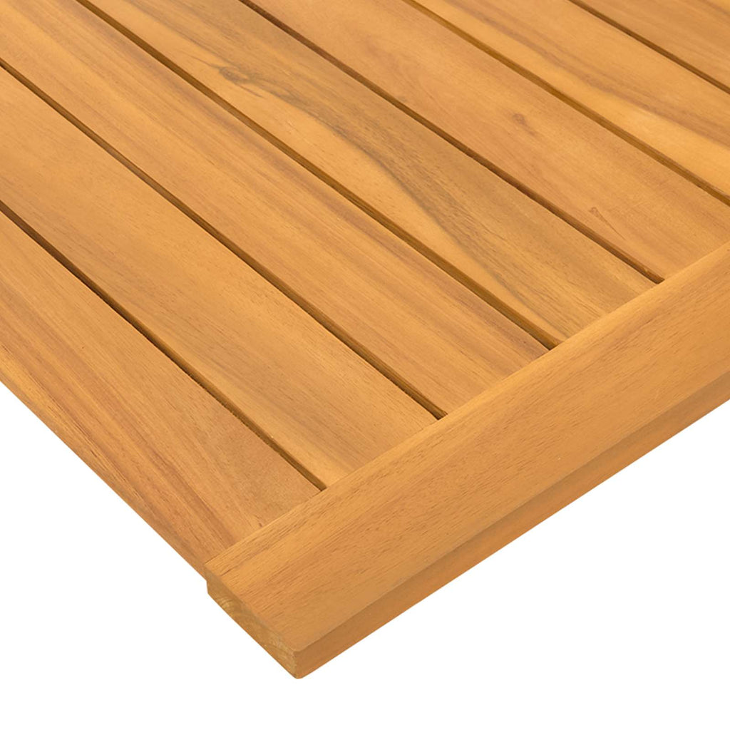 vidaXL Mata do kąpieli Gładki brązowy 50 x 50 cm Lite Drewno Akacji