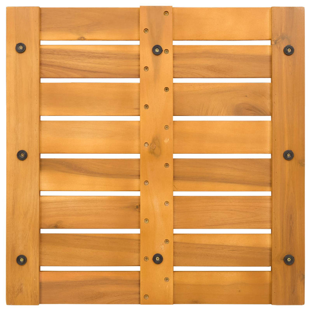 vidaXL Mata do kąpieli Gładki brązowy 50 x 50 cm Lite Drewno Akacji