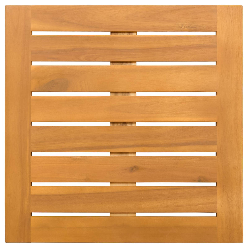 vidaXL Mata do kąpieli Gładki brązowy 50 x 50 cm Lite Drewno Akacji