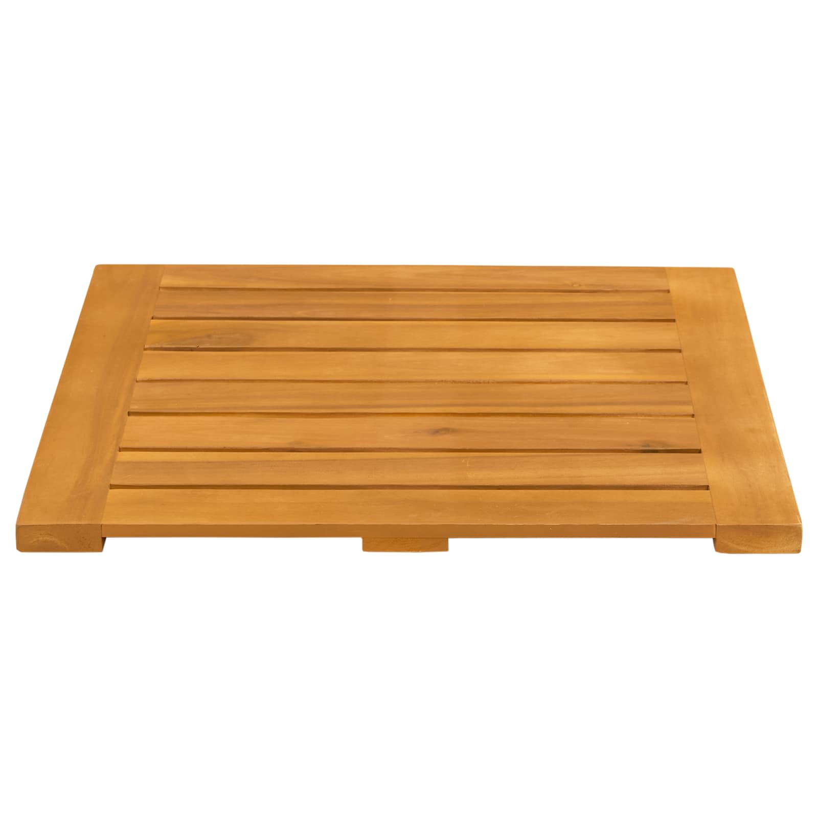 vidaXL Mata do kąpieli Gładki brązowy 50 x 50 cm Lite Drewno Akacji