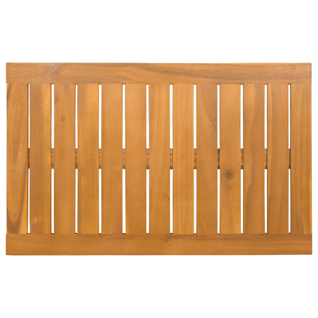 vidaXL Mata do kąpieli Gładki brązowy 80 x 50 cm Lite Drewno Akacji