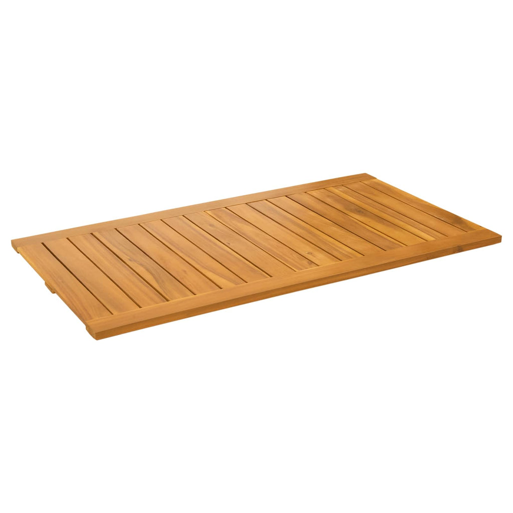 vidaXL Mata do kąpieli Gładki brązowy 100 x 55 cm Lite Drewno Akacji