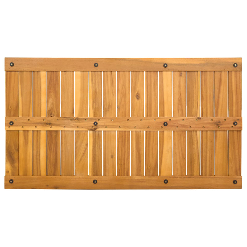 vidaXL Mata do kąpieli Gładki brązowy 100 x 55 cm Lite Drewno Akacji