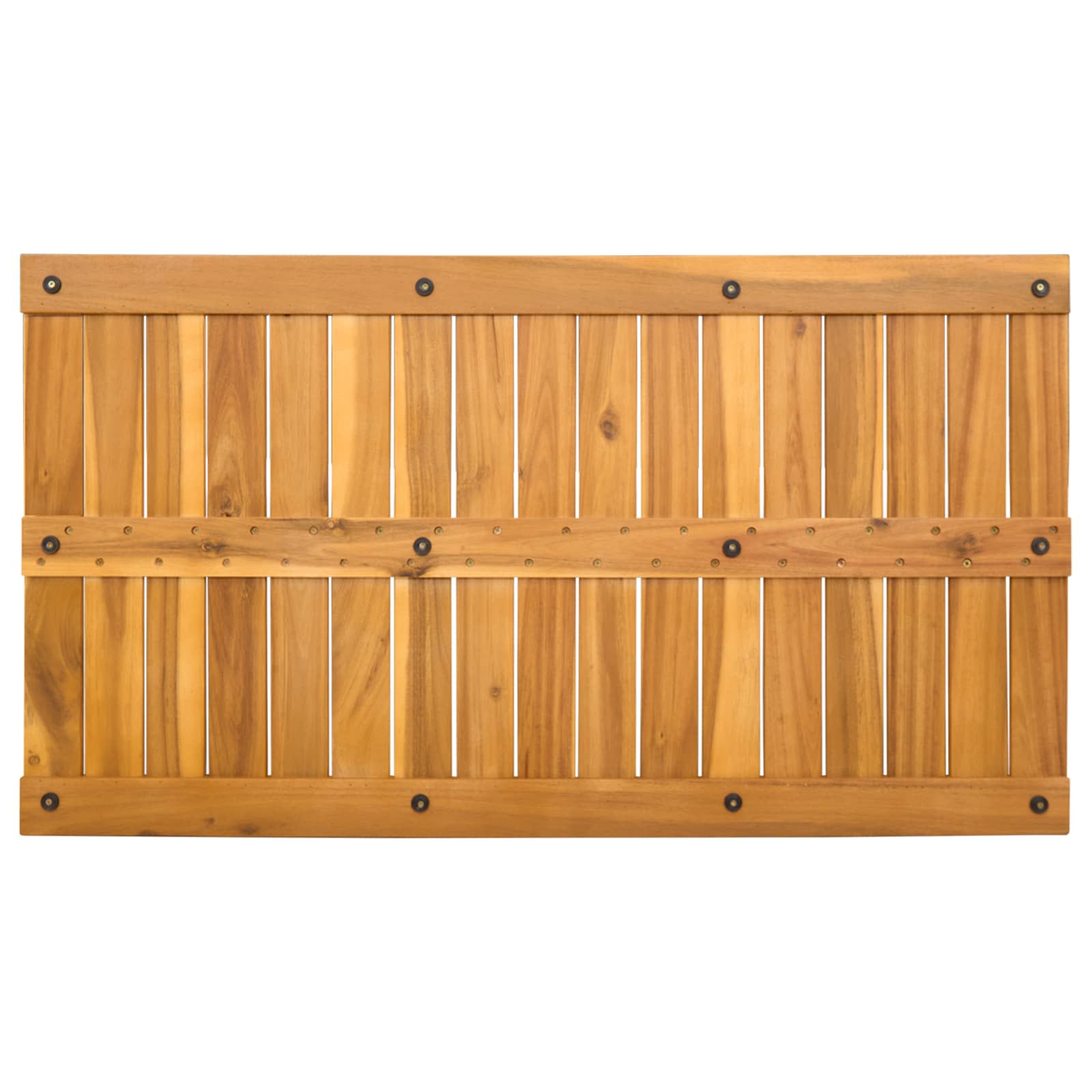 vidaXL Mata do kąpieli Gładki brązowy 100 x 55 cm Lite Drewno Akacji