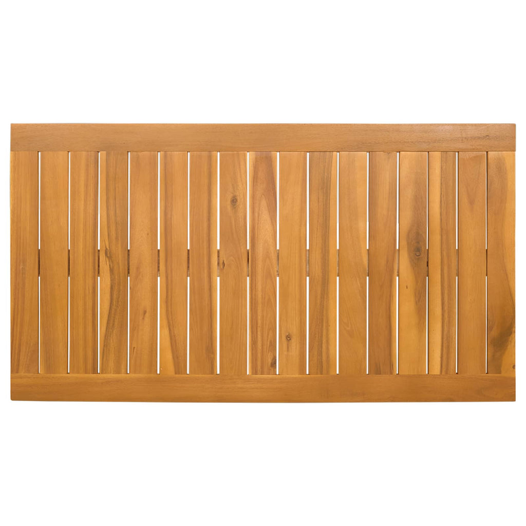 vidaXL Mata do kąpieli Gładki brązowy 100 x 55 cm Lite Drewno Akacji