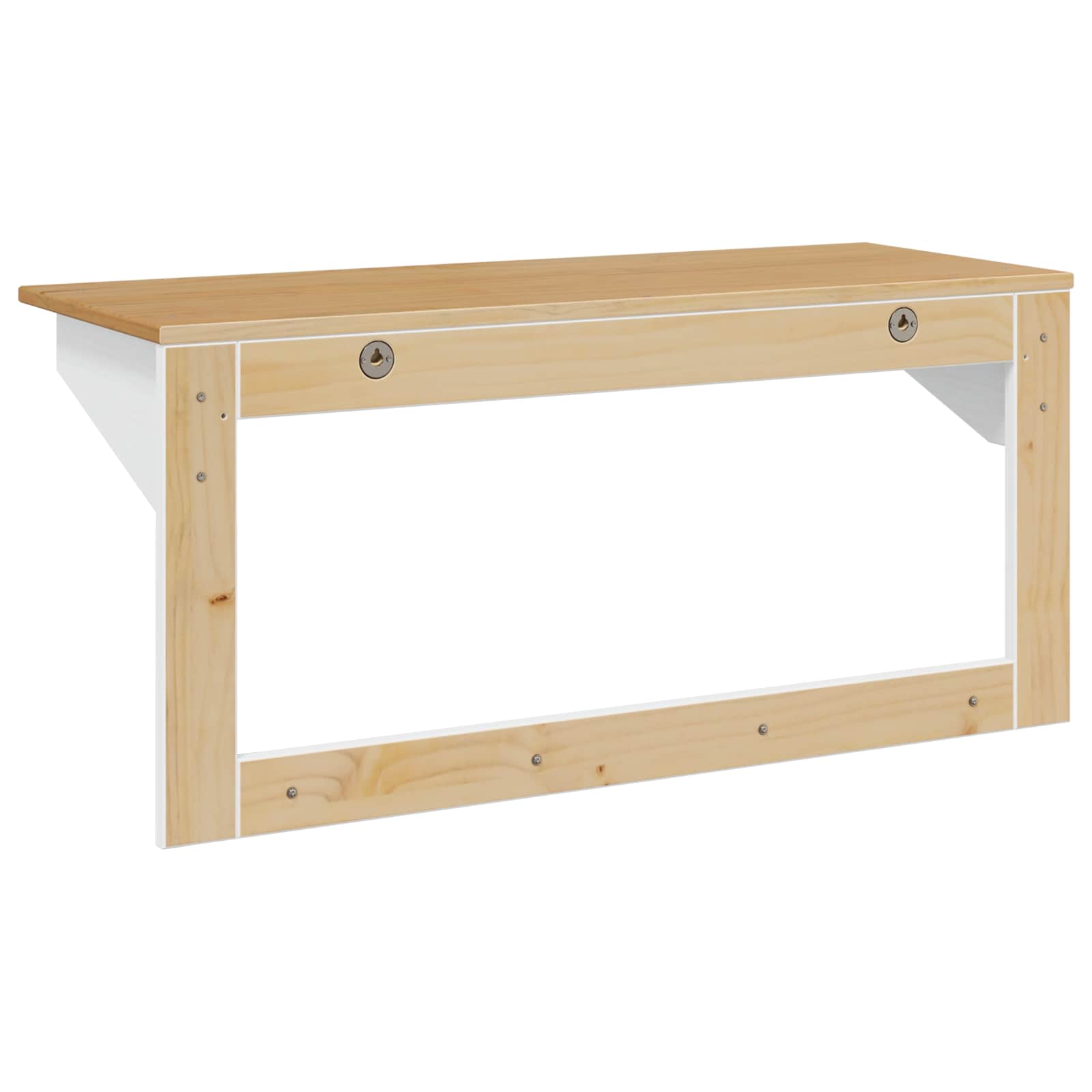 vidaXL Wieszak na płaszcze HILL Biały i Brązowy Miód 90 x 35 x 41.5 cm