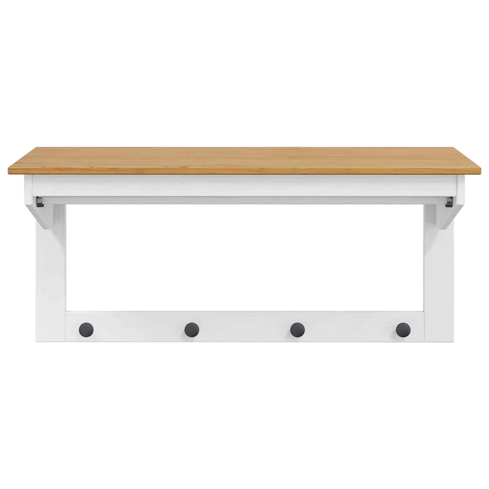 vidaXL Wieszak na płaszcze HILL Biały i Brązowy Miód 90 x 35 x 41.5 cm